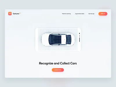 CarLens - Header Animation 3d animation ar augmented reality automotive car cars interaction design landing page machine learning