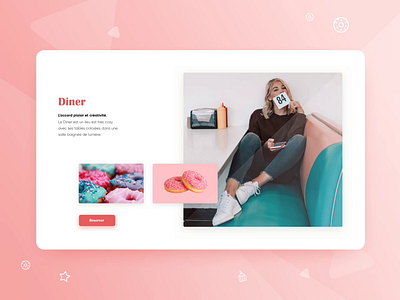 Diner design donut food food and beverage icon inspiration layout restaurant ui ux webdesign