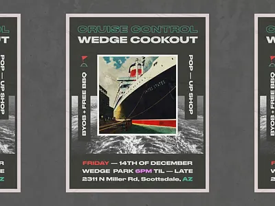 🚢CRUISE CONTROL bbq color cookout design event icons layout photo poster typography