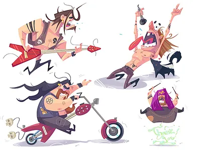 Heavy Metal cartoon character characterdesign drawing fun heavy metal illustration metal process spovv