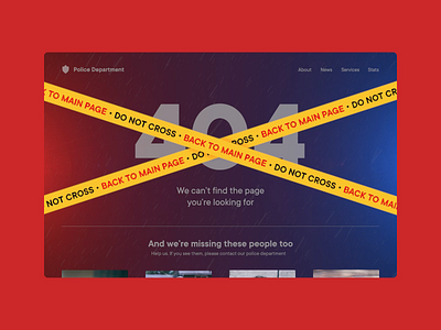 404 Page for Police Department 404 department page police