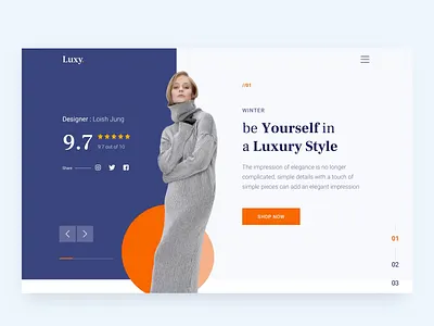 Exploration Fashion Website design fashion header landingpage onboarding ui web website