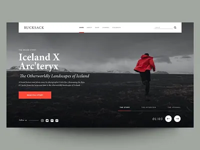 Daily UI "Animation Flow with Parallax" animation concept design exploration interaction interface motion parallax photograhy principle ui ux web website