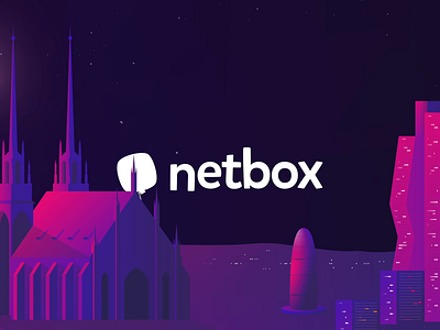 Netbox Motion Video animation blue brand branding clean cosmonaut dark flat illustration logo motion neon night planet rocket solar space system vector video