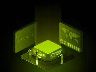 Pasilobus - Black Friday animation 2d black friday illustration isometric outer space shooting stars simple space stars