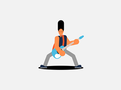 Full power! 2danimation animated gif animated loop animation character design design digital art digital illustration flatcolor graphic design guitar heavy metal illustration minimal motion design motion graphics