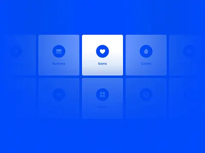Creating Design Systems in Framer X animation blue cards components design system framer gif guide system