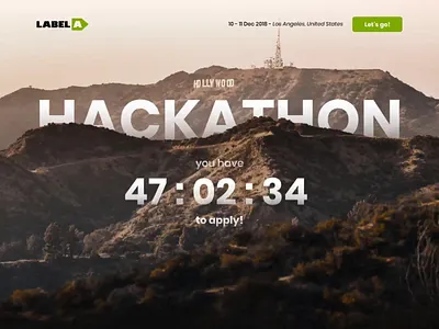 Hackathon Landing Page - Parallax Header animated transition animation form hackathon hollywood la landingpage motion mountains parallax scroll ui ux