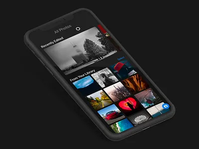 Photo Editing Prototype adobe xd animation auto animate auto animate dark ui editing gallery photo album photo editing photo editor photos