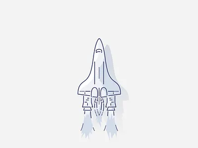 Flying through time animation brand business finance fintech illustration james oconnell leadership lines minimal news rocket