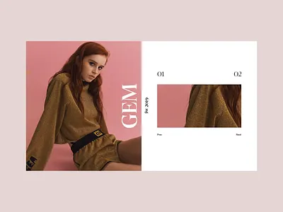 Lookbook - Slider Concept animation clean concept fashion interaction layout minimal motion ui ux web