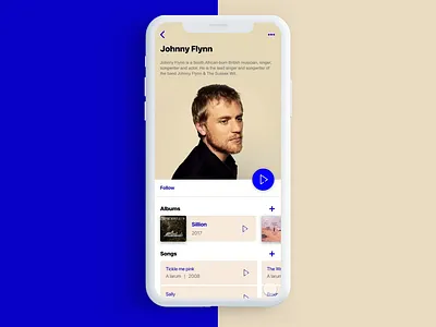 UI Design - Music Player design invisionstudio ui ux
