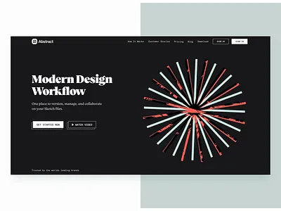Abstract — Homepage Motion abstract after effects animation branding illustration landing page layout motion mp4 prototype texture typography ui video web