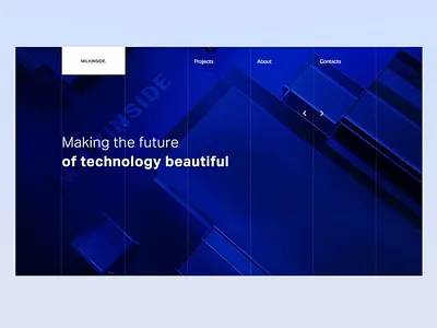 Milkinside web site design agency animation artificial intelligence automotive background content home innovation inside landing main main page milk minimalism motion page site team tech web