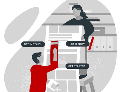 Landing page animation app design illustration landing landing design landing page landing page design leads page pages paint people ui ux web website