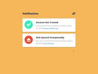 Daily UI Challenge #011 - Flash Message (Error/Success) android animation app challenge clean concept creative dailyui dailyui 011 design dribbble invision ios minimal notification prototype simple studio ui website
