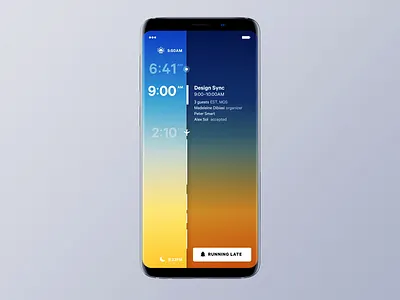 Lock Screen Calendar animation app calendar mobile timeline ui