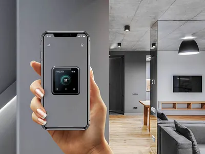 Interactive guide through AR (part 2) animation after effects app app concept ar artificial intelligence augmented reality device future interface iphone mobile navigation onboarding setup smart home temperature ux ux design voice voice assistant
