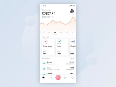 Crypto savings app animation bitcoin blockchain coin crypto cryptocurrency ether ethereum exchange finance savings token wallet