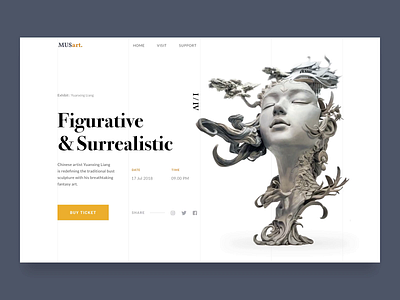 Museum Website art design header landingpage museum museum of art onboarding ui web website