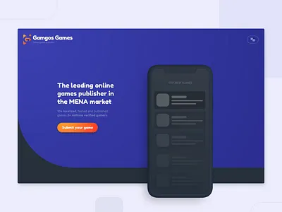 Gamgos Games Header Animation android animation branding design games header design illustration ios logo mena mobile online games publisher responsive typography ui ux web