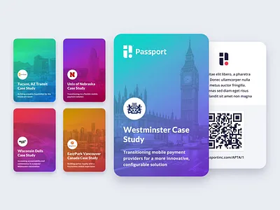 QR Cards - Case Studies cards case study gradient passport qr qr code