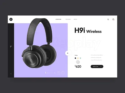 Bo&play Web Concept animation beoplay boplay headphones product slider ui ux web