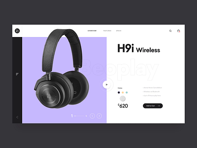 Bo&play Web Concept animation beoplay boplay headphones product slider ui ux web