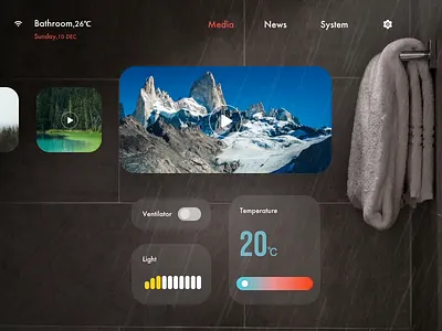 Smart Home（Bathroom） ae animation app bathroom design sketch smart home ui ux