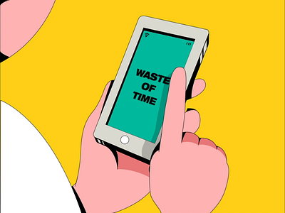 Waste Of Time after effect design graphic illustration illustrator motion