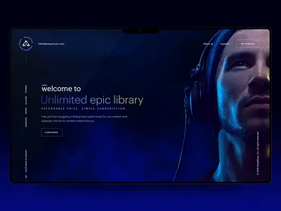 Weup Music landing page after effect animation creative design freelancer interaction design landing landing page parallax sketch app smooth ui ui designer