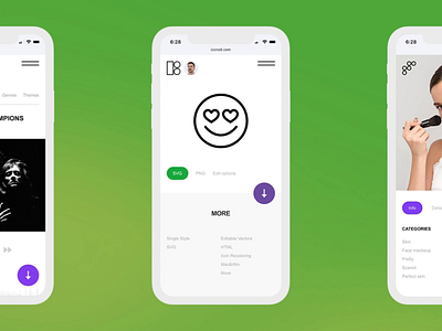 Icons8 animation design iphone minimal mobile motion principle ui ux web