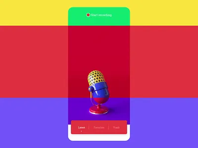 Baby Translator App 3d animation app children design interaction interface kids microphone mobile mobile app design motion motion design recording sound speech recorder translator ui user experience ux