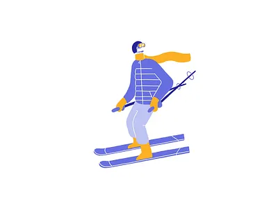 Ski slope animation december festive illustration lobsterstudio mountain resort riding ski slope snow sport winter winter sports