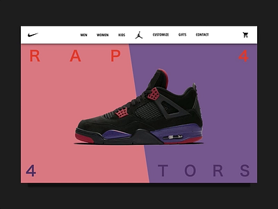 Nike Product air animation basketball concept dailyui day95 design hypebeast hyperlink invisionstudio jordan nike nikes nyc ovo raptors sneakerhead sneakers toronto uidesign