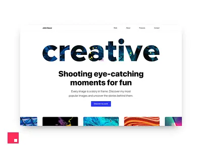 Photography Portfolio Concept - Dark Mode animation concept dark dark mode inspiration interaction interaction design invision invision studio invisionapp invisionstudio light portfolio ui ux web webdesign website
