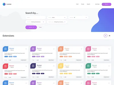 UI/UX for the Package List animate animation bright card cards cardstock colorful flarum gif gif animated lists packages search search tool ui ux ux animation ux design video