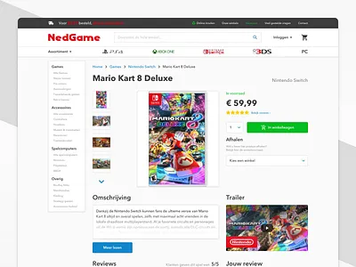 Nedgame — Desktop Redesign branding concept design desktop games gamestore home nedgame nintendo switch product redesign shop sketch ui ux web webshop website