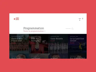 Zenith Arena de Lille - Menu animation clean creative nav dropdown grid hamburger menu minimal nav navigation red simple ux white zenith