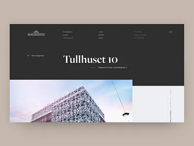 Magnentus Interactions animation architecture buildings grid grid layout navigation page real estate transition typography ui website