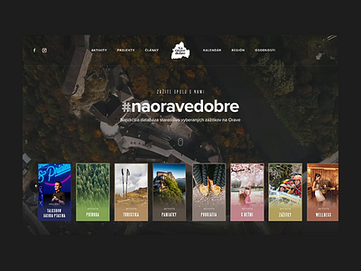 NaOraveDobre slider booking clean destination header homepage landing orava slovakia travel typography ui ux web webdesign website
