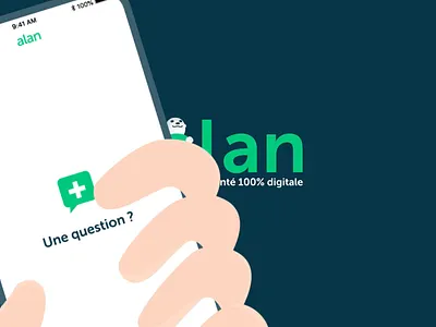 Alan - Service Mobile after effects animated hand animation app card cartoon chat app chat bot chat box chat bubble device finger animation flat hand hand animation minimalist mobile motion design phone