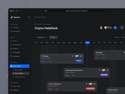 Varient: Task Management Dashboard UI Design 2023 activity analytics app design dark mode dashboard dashboard design dashboard ui data dashboard design dribbble graphic design interface ios trend ui ui design ui trend uiux web design