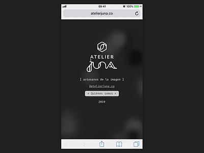 Atelier Juna black brand css grayscale logo web