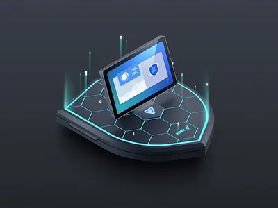 Identity Security Animation 3d after effects animated animated illustration animation beams data desktop animation glow illustration interface lights motion design particles product branding security software ui video web animation