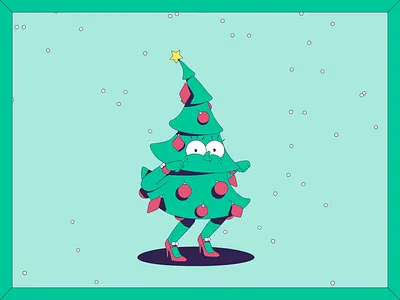 Christmas stories coming alive! character christmas dancing christmas tree dancing frame by frame greetingcard illustration lights motion graphics panic studio snow twerking xmas