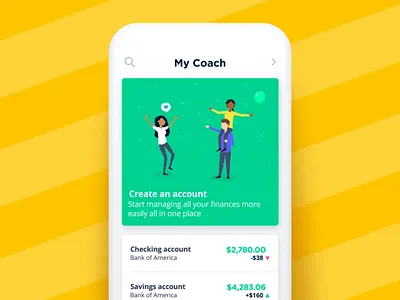 Bankin' - Create an account after effects animated cards app app animations bodymovin card animation celebration character animation characters concept confetti fake 3d json loop lottie mobile svg animation vector animation