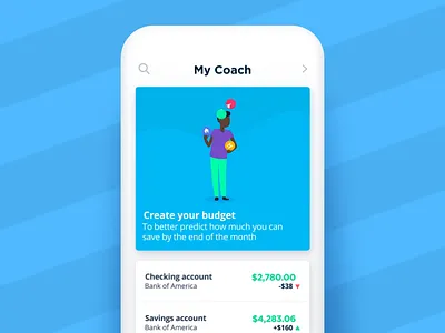 Bankin’ - Create your budget after effects animated cards app app animations balls bodymovin card animation character animation characters fake 3d json juggle juggler juggling loop lottie mobile svg animation vector animation