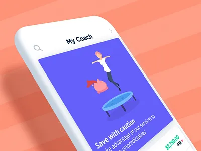 Lottie animation - Save with caution after effects animated cards app app animations bodymovin card animation character animation characters coins fake 3d json jumping loop lottie mobile pig piggy bank svg animation trampoline vector animation