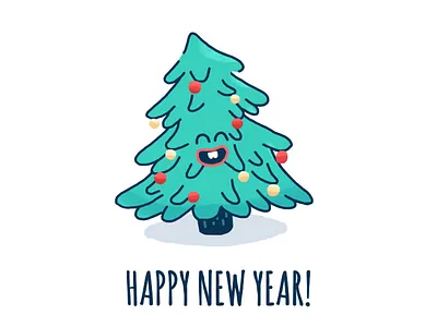 Happy New Year!!! 2019 2d animation cool new year